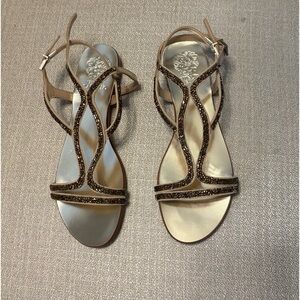 NWOT. Vince Camuto Elegant Brown Strappy Sandals